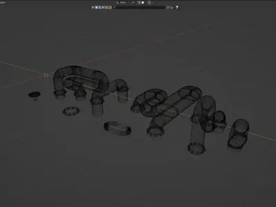 Basic Pipes Free 3D model