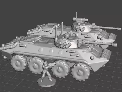 6MM SCALE BRT90 APC TANKS MINIATURE MODELS MODERN OR SCIFI GAMES 3D print model