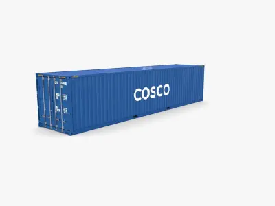 40ft Shipping Container Cosco v1 3D model