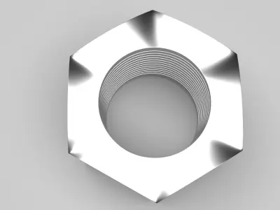 Hex Nut 3D model by erikyavrumyan
