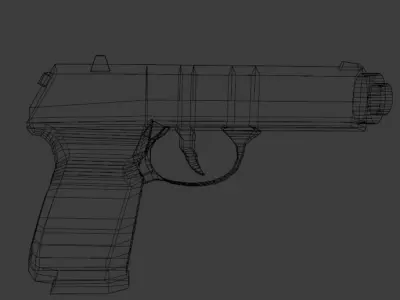 PISTOL two guns Low-poly 3D model