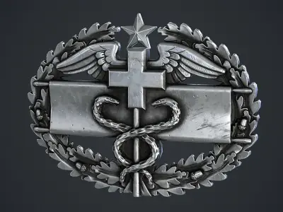 Combat Medical Badge Low-poly 3D model