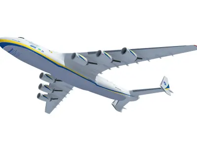 Antonov An-225 Mriya Aerial Scene 3D model