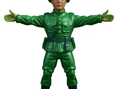 Green Soldier Figurine model pack Low-poly 3D model purchase