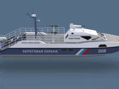 Patrol Boat Low-poly 3D model purchase