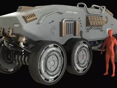 Mars Rover-1-Grey 3D model