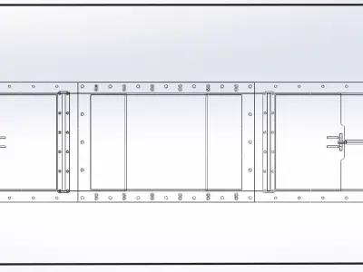 900 x 550 mm SLIM SLIDING VALVE 3D model