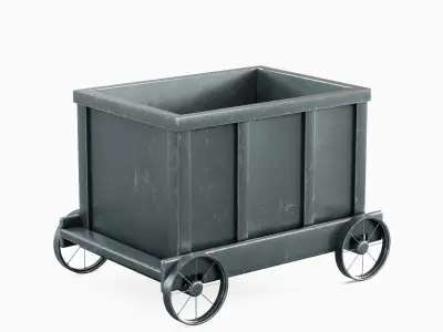 Mining Trolley 01 Low-poly 3D model