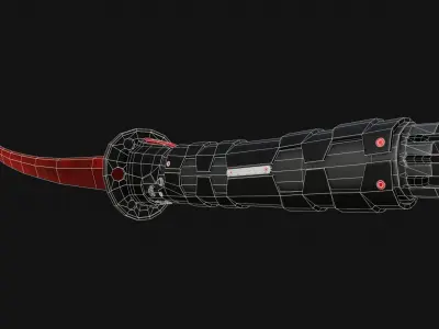 Catana knife Low-poly 3D model