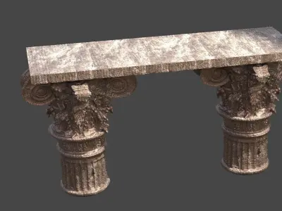 Medusa Pillar table 3D model