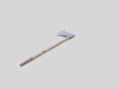 low poly medieval axe 2 Low-poly 3D model
