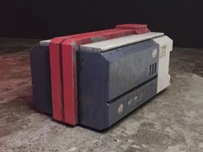 Sci-fi Cargo PBR low-poly Game Prop Low-poly 3D model Low-poly 3D model