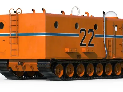 Kharkovchanka Soviet Antarctic Cruisers STT 3D model