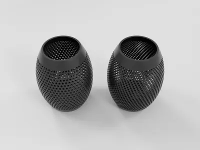 Punctura and Cribra Vases - Perforated Geometric Vessels 3D print model