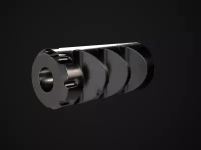 GUN COMPENSATOR Low Poly Low-poly 3D model