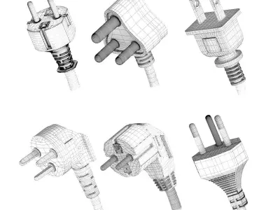 power plug vol 01 Low-poly 3D model