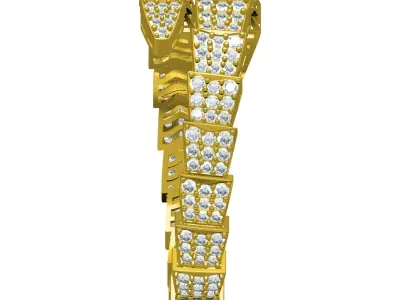 Antique Pave Diamond Bracelet 3D print model