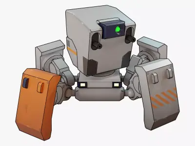 Patrol bot  Low-poly 3D model