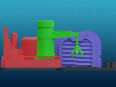 Construction yard Red Alert 2 Free 3D print model
