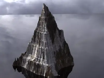 Dark Dragon Mountain top 3D model
