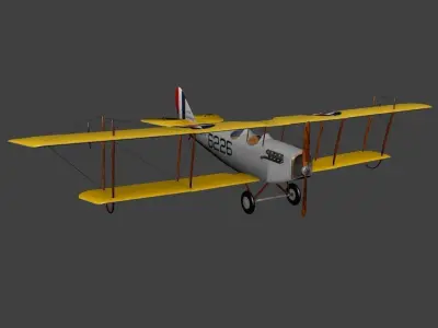 Curtiss JN 4 Jenny Free low-poly 3D model