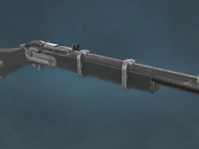 Rifle Fremy SpeedDraw - Rokka  Brave of the Six Flowers FMA3D Free low-poly 3D model