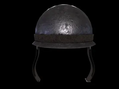 Old WW2 US Army Helmet -  Game Ready - Low Poly PBR 3D Model Low-poly 3D model