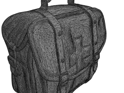 Vintage Military First Aid Kit Low-poly 3D model
