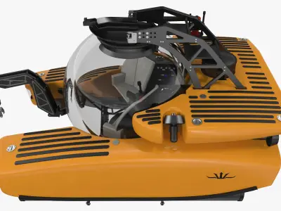 Triton 3300 Submarine Rigged 3D model