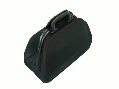 Low Poly Victorian Doctors Bag Low-poly 3D model