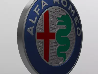 alfa romeo logo 3D model