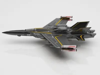 fighter toy jet 3D model