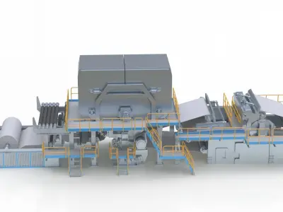 Paper Making Machine 3D model