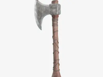Stylized Medieval Axe Low-poly 3D model purchase