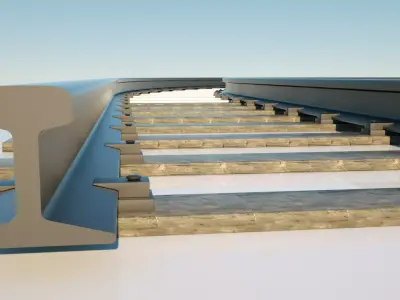 railway train track Free 3D model