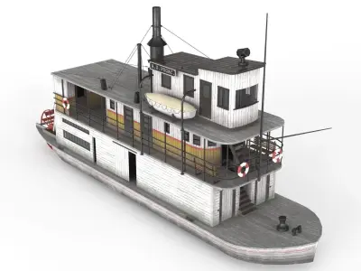 Old Ship 01 Low-poly 3D model