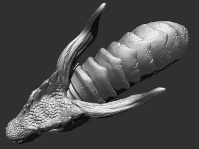 Dragon Head 3D model 4