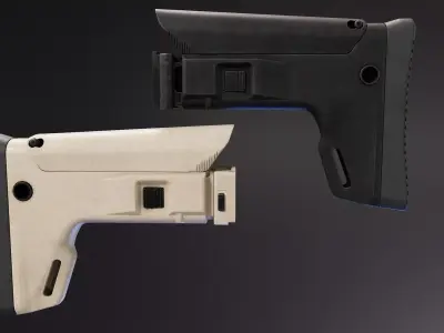 ACR Stock for AK Rifle Low-poly 3D model