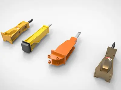 Hydraulic hammer Breaker 3D model