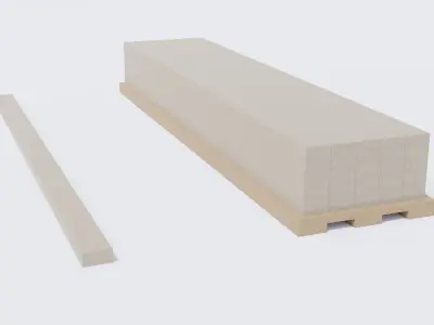 Wooden Planks Low-poly 3D model shop