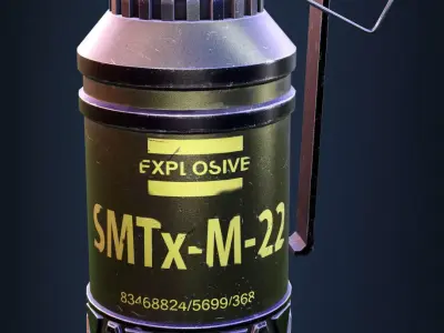 Grenade Low-poly 3D model