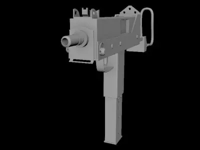 Mac 10 Free low-poly 3D model purchase