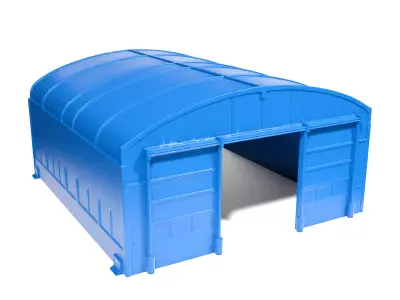 Aircraft hangar 3D print model