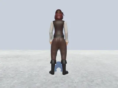 Pirate 2 Avatar Rigged Low-poly 3D model