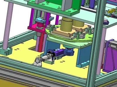 Ultrasonic welding leak detection automatic integrated cup  line 3D model