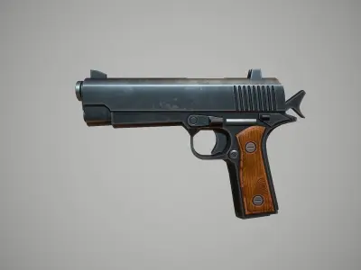 Stylized M1911 Colt Low-poly 3D model