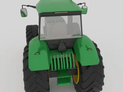 Farm Tractor 4K 3D model