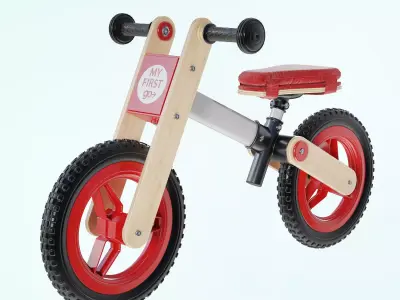 My First Go Balance Children Bike Red 3D model