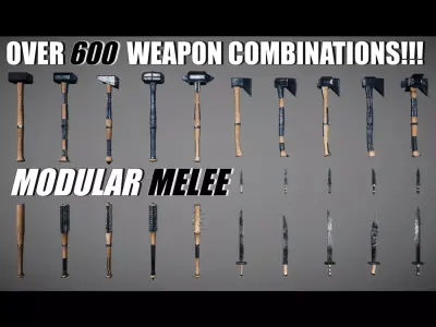 Modular Melee - All Weapons Pack Low-poly 3D model