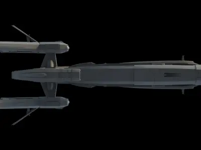 Sci Fi Space Frigate 3D model